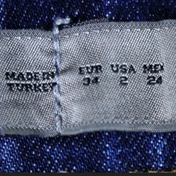 Zara Basic Blue Jeans Skinny Jeans w/ Rhinestones - Picture 7 of 7